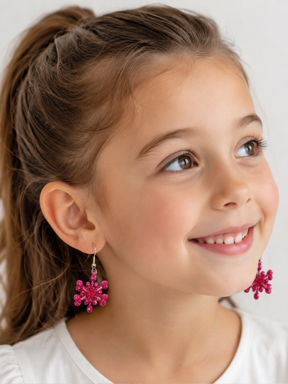 Pink Glitter Burst Drop Earrings 2/$18 All Owl & Charm Jewelry